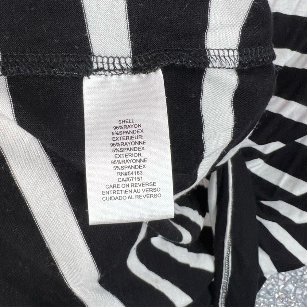 Calvin Klein dress stripes black white Monochrome Striped dress bodycon - Picture 7 of 8